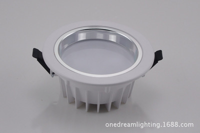 【4寸LED筒灯外壳套件 5-9W压铸一体散热白色LED筒灯外壳配件】价格,厂家,图片,其他灯具配件,广州市白云区同和德伦诗五金商行-