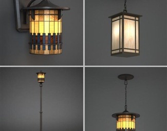 欧式灯具电器设备的3D模型 设计美学与实用性的完美融合